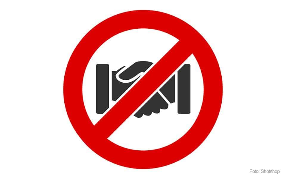 Händeschütteln verboten