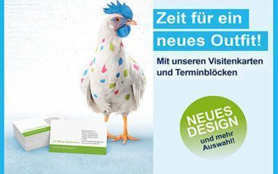 Neue Visitenkarten und Terminblöcke für MEDI-Mitglieder